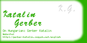 katalin gerber business card